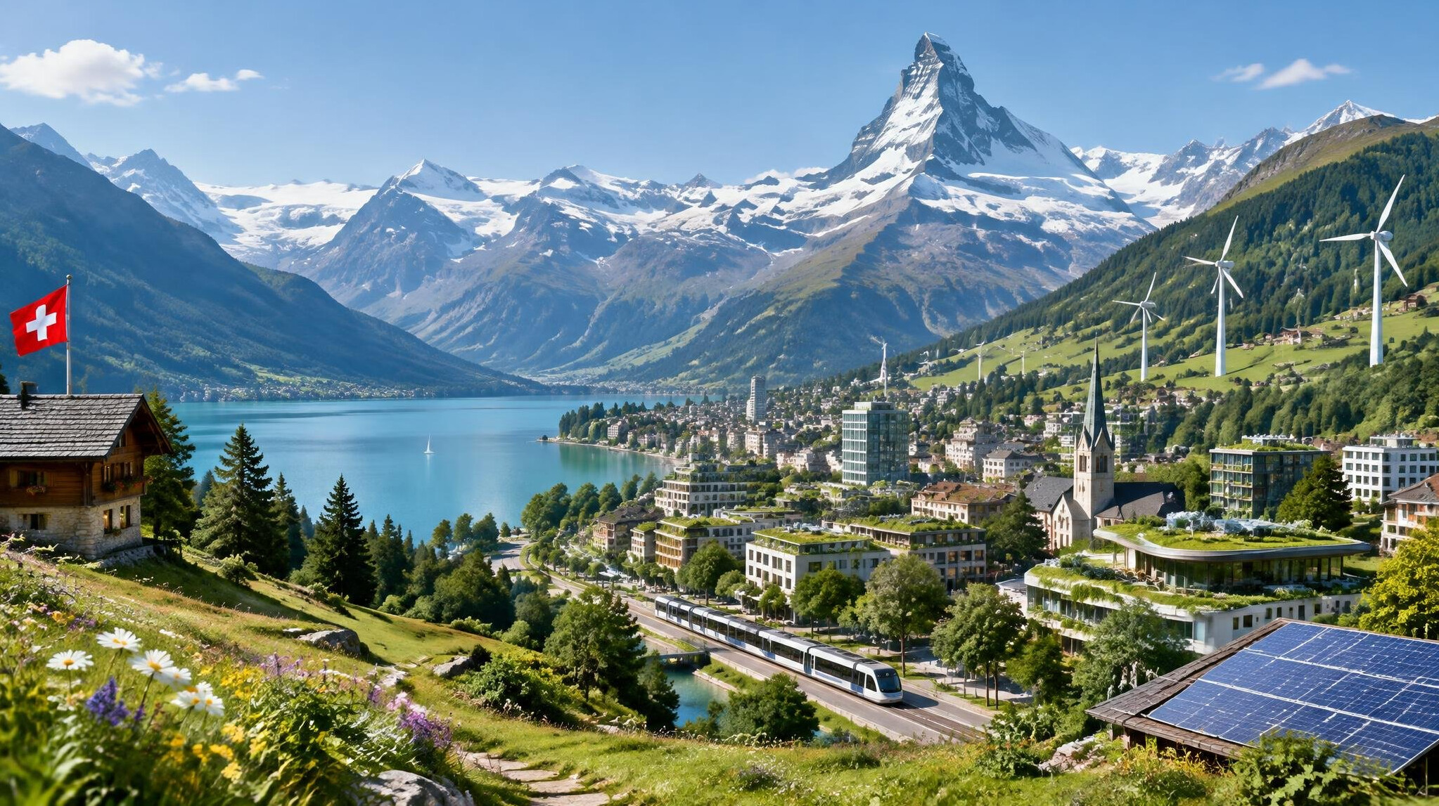 swiss alps landscape