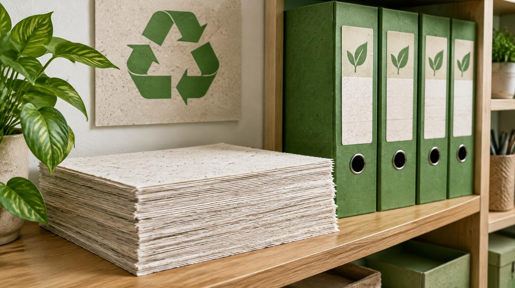 recycled paper stack