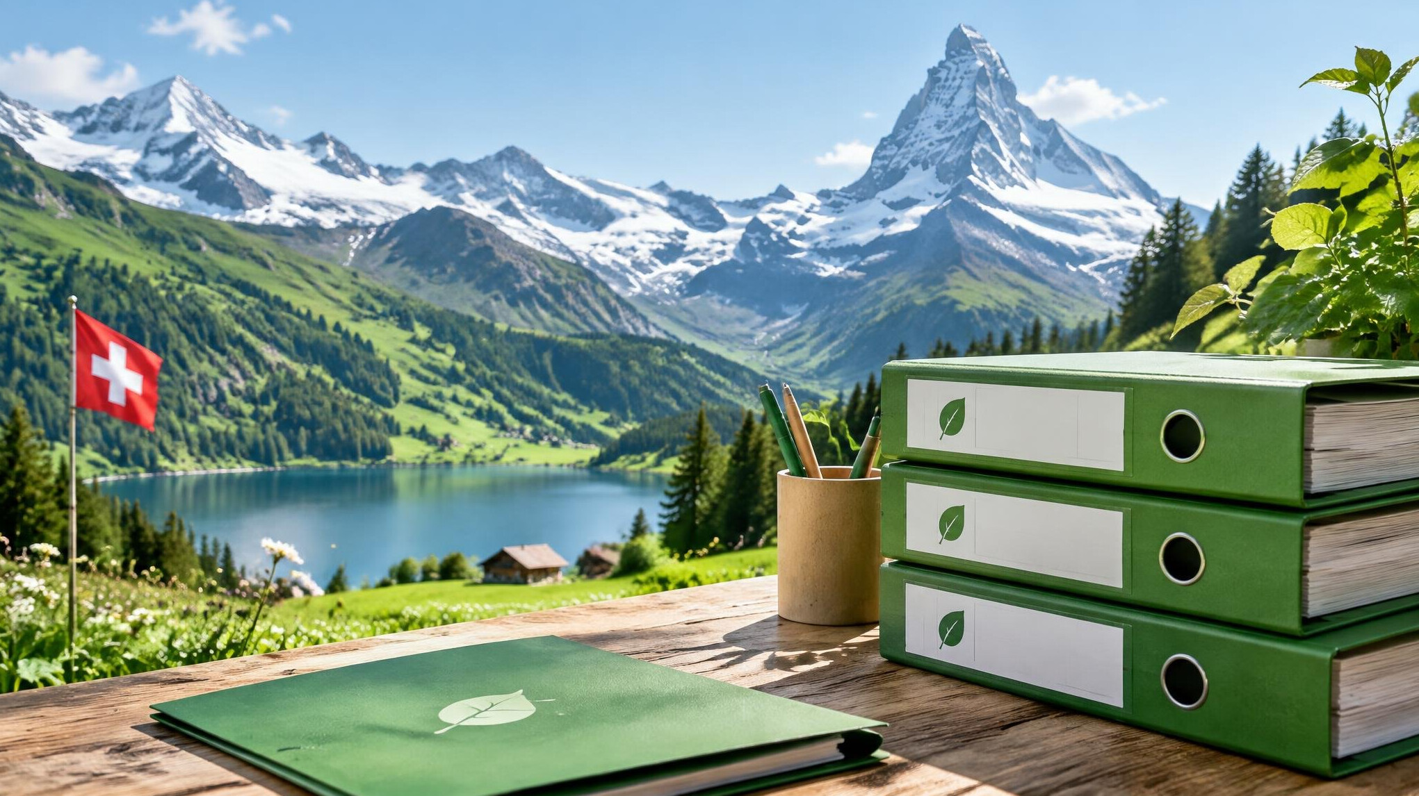 swiss alps green landscape